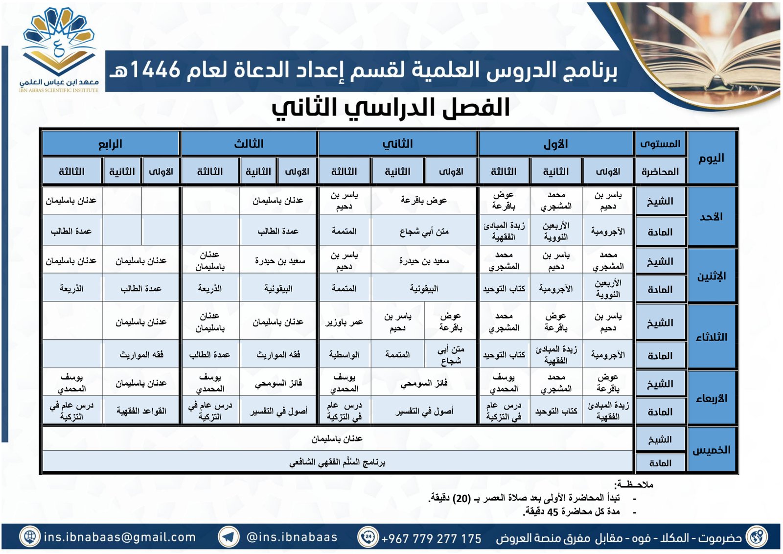 Image for برنامج الدروس العلمية